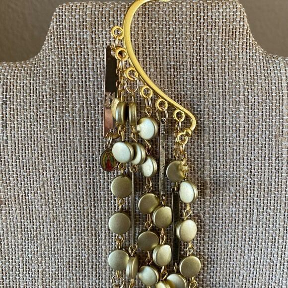 Handmade Gold Ear Cuff with Religious Medallions. New! - Picture 3 of 5